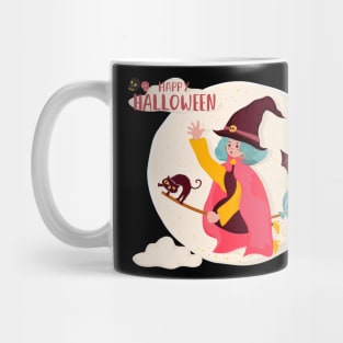 witch ride broom Mug